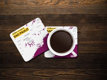 SAO PAULO-MAP COASTERS - PACK OF 4