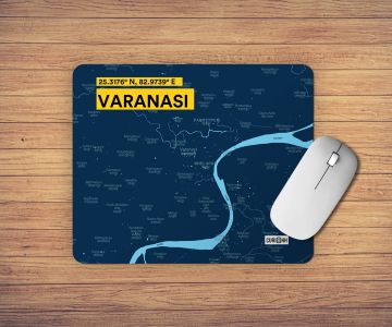 VARANASI-MAP MOUSE PAD