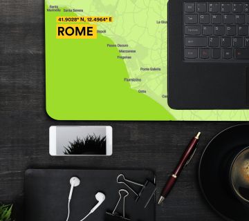 ROME-MAP DESK MAT