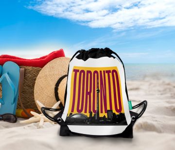 TORONTO-CN TOWER DRAWSTRING BAG