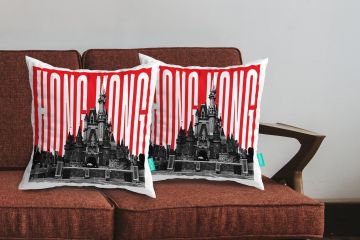 HONG KONG-DISNEYLAND CUSHION COVERS - PACK OF 2