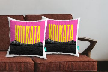 KOLKATA-HOWRAH BRIDGE CUSHION COVERS - PACK OF 2