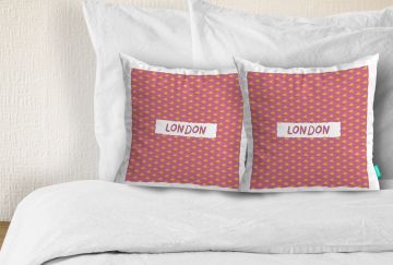 LOVE OF FOOD-LONDON CUSHION COVERS - PACK OF 2