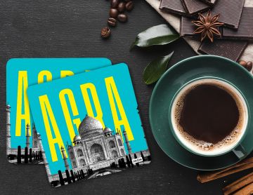 AGRA-TAJ MAHAL COASTERS - PACK OF 4