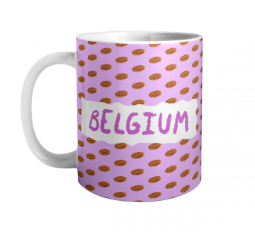 LOVE OF FOOD-BELGIUM MUG