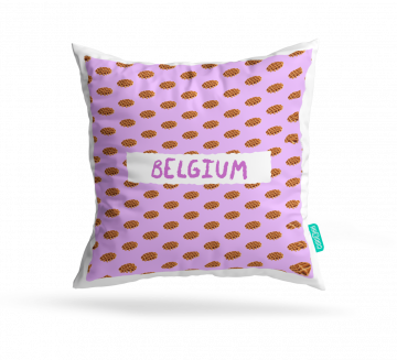 LOVE OF FOOD-BELGIUM CUSHION COVERS - PACK OF 2