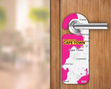 CAPE TOWN-MAP DOOR HANGER