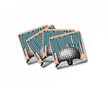 PONDICHERRY-AUROVILLE COASTERS - PACK OF 4