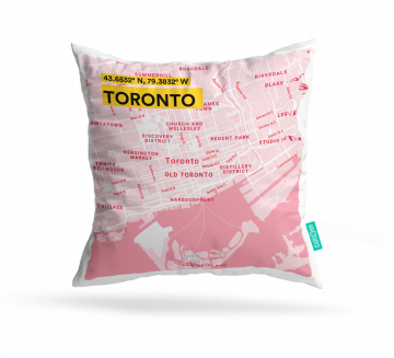 TORONTO-MAP CUSHION COVERS - PACK OF 2