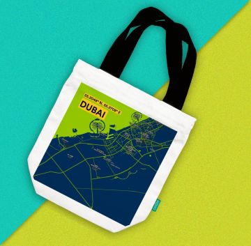 DUBAI-MAP TOTE BAG