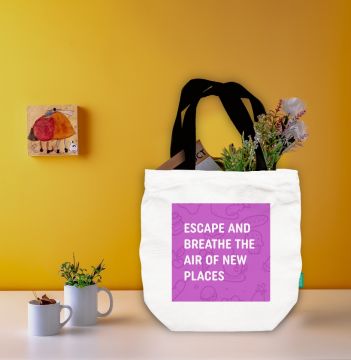 ESCAPE AND BREATHE THE AIR TOTE BAG