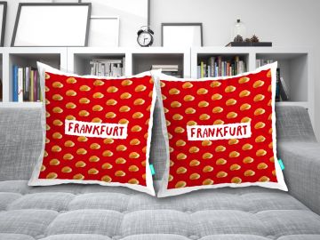 LOVE OF FOOD-FRANKFURT CUSHION COVERS - PACK OF 2