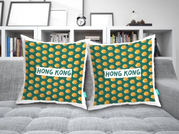 LOVE OF FOOD-HONG KONG CUSHION COVERS - PACK OF 2