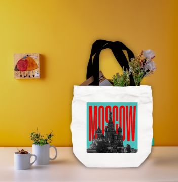 MOSCOW-RED SQUARE TOTE BAG