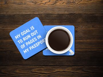 MY PASSPORT COASTERS - PACK OF 4