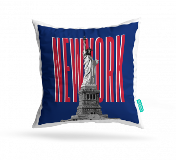 NEW YORK-STATUE OF LIBERTY CUSHION COVERS - PACK OF 2