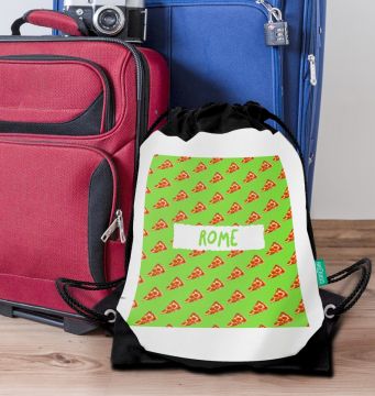 LOVE OF FOOD-ROME DRAWSTRING BAG