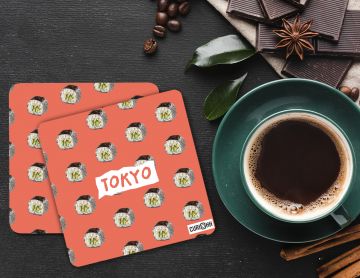 LOVE OF FOOD-TOKYO COASTERS - PACK OF 4